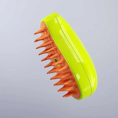 Electric Pet Cleaning Brush with Steam Spray & Massage