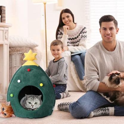 Christmas Tree Cat Bed