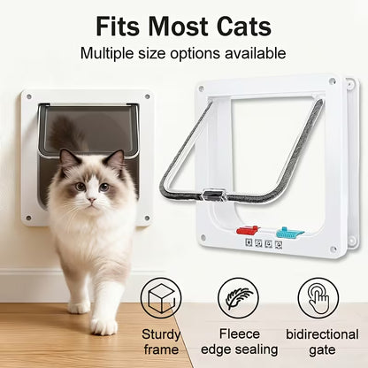 Smart Cat Flap & Dog Door (4-Way Locking)