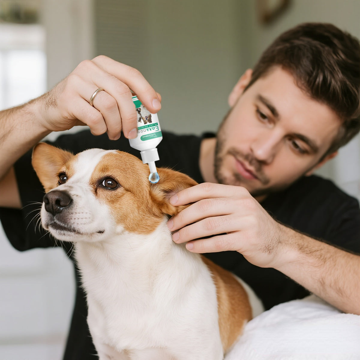 2pcs Pet Ear Cleaning Solution for Cats and Dogs | Gentle Removal of Ear Dirt, Cleans Ear Canals, Removes Debris, 2 X 60ml