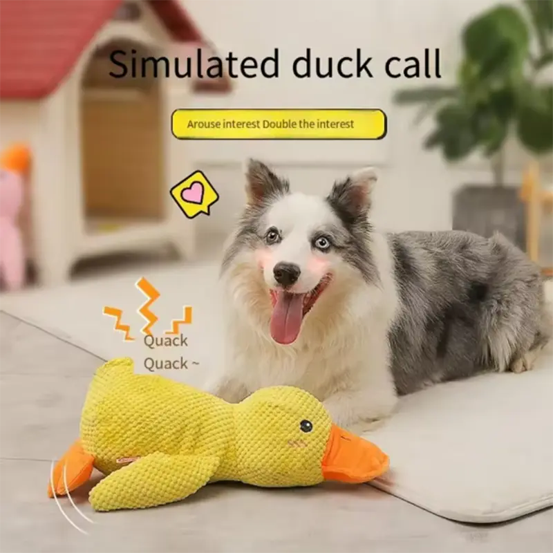 Plush Companion Duck Toy for Dogs - Sound & Comfort