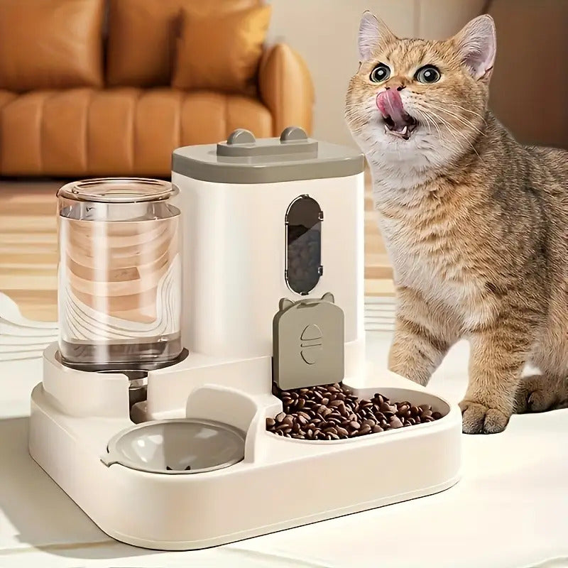 Automatic Pet Feeder with Water Fountain