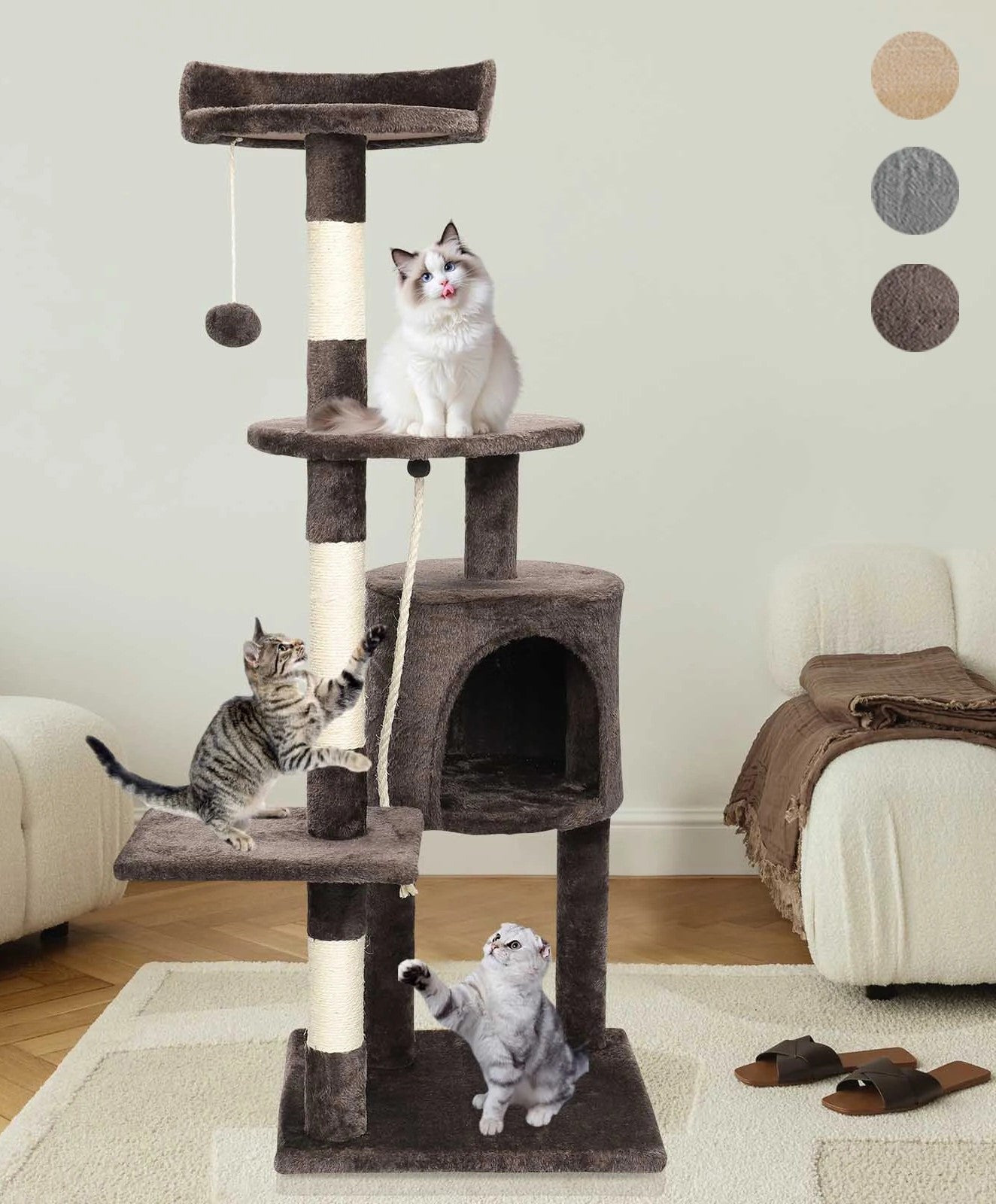 Ultimate Multi-Level Cat Tree with Scratching Posts