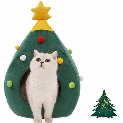 Christmas Tree Cat Bed