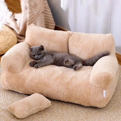 Cozy Plush Cat Sofa Bed - Warmth & Comfort