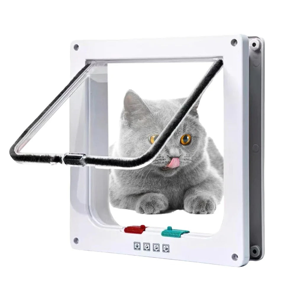 Smart Pet Door with 4-Way Locking for Cats and Dogs